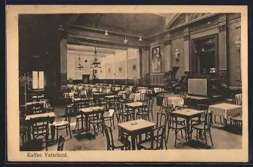 AK Hannover, Café Vaterland, Luisenstrasse 6, Bes. Chr. Mühlhause, Innenansicht