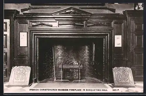 AK Ipswich, Christchurch Mansion Fireplace in Banqueting Hall