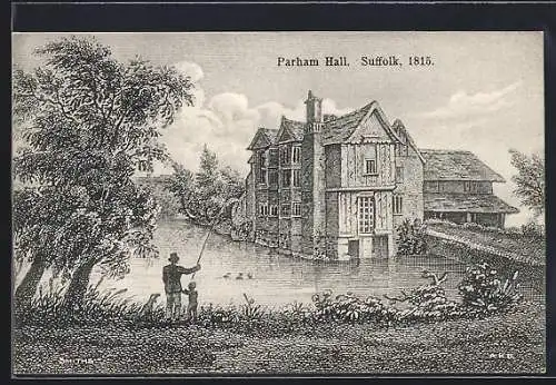 Künstler-AK Parham, Parham Hall in 1815