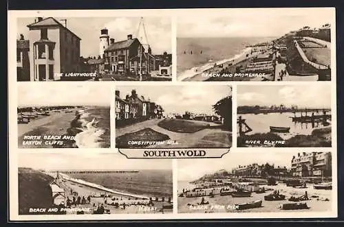 AK Southwold, The Lighthouse, Beach and Promenade, River Blythe, Constitution Hill