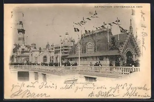 AK Paris, Exposition universelle de 1900, Messageries maritimes