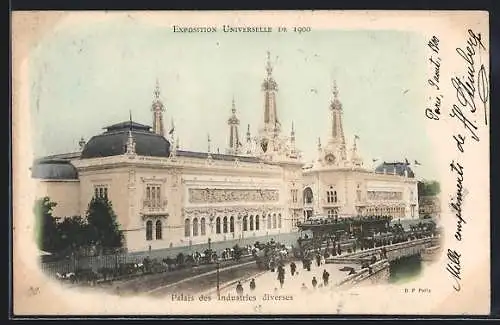 AK Paris, Exposition universelle de 1900, Palais de Industries diverses