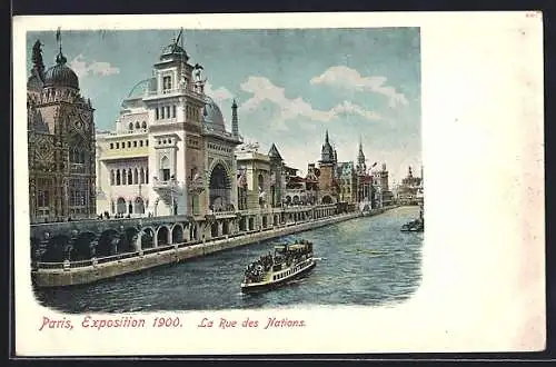 AK Paris, Exposition 1900, La Rue des Nations, Ausstellung