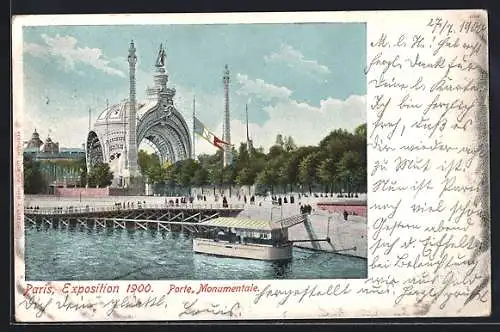 AK Paris, Exposition 1900, Porte Monumentale, Ausstellung