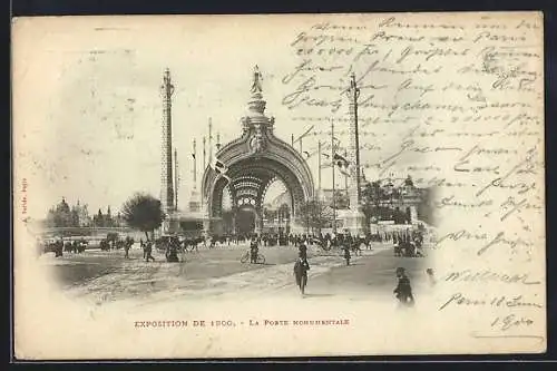 AK Paris, Exposition universelle de 1900, La Porte Monumentale