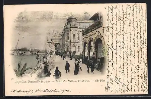 AK Paris, Exposition universelle de 1900, Palais de Nations, l`Autriche