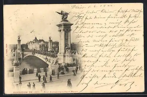 AK Paris, Exposition universelle de 1900, Pont Alexandre & Petit Palais