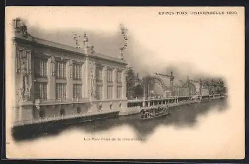 AK Paris, Exposition universelle de 1900, Les Pavillons de la rive droite