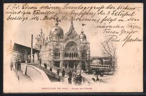 AK Paris, Exposition universelle de 1900, Palais de l`Italie