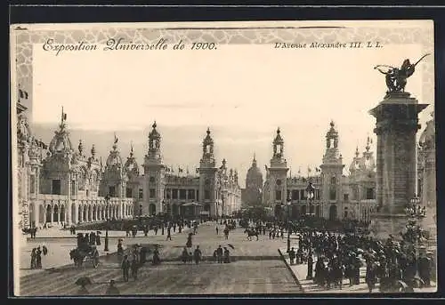 AK Paris, Exposition universelle de 1900, L`Avenue Alexandre III.