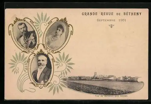 AK Bétheny, Grande Revue 1901, Zar Nikolaus II. von Russland und Zarin Alexandra