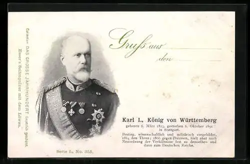 AK Karl I. König von Württemberg