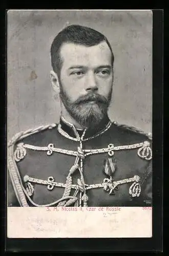 AK Zar Nicolas II. von Russland im Portrait