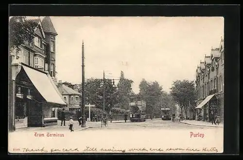 AK London, Purley, Tram Terminus