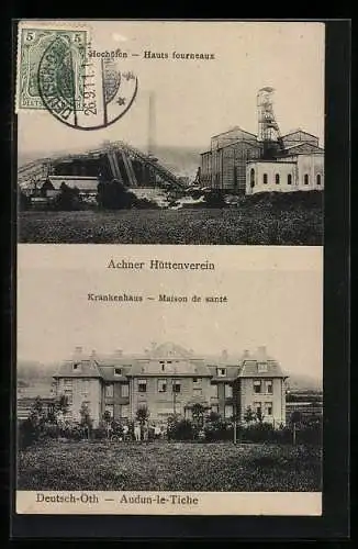 AK Deutsch-Oth, Achner Hüttenverein, Hochöfen und Krankenhaus