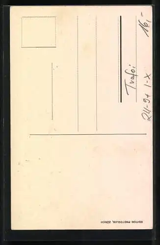 AK Sulden, Skizze zur Lawinenkatastrophe im Ortlergebiet 1914