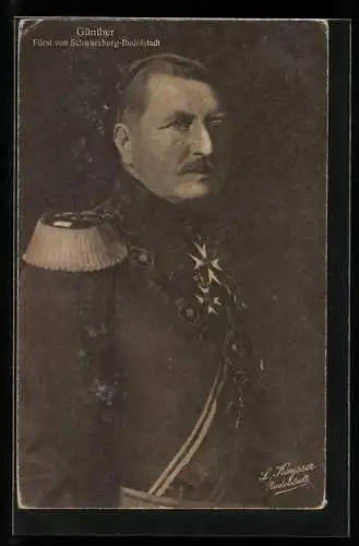 AK Günther, Fürst von Schwarzburg-Rudolstadt in Uniform