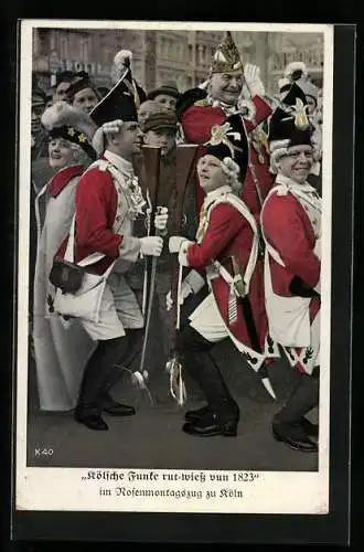 AK Köln, Kölsche Funke rut-wiess vun 1823, Rosenmontagszug