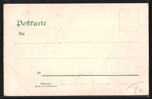 Lithographie Leipzig, Café Reichspost, Inh. Ernst Etzold, Wissmannsoldat, Antike Uhren