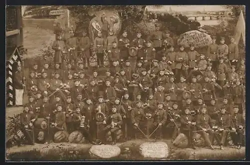 Foto-AK Frankfurt a. M., Kurhessisches Infanterie-Regiment Nr. 81, 3. Companie, Jahrgang 1911-1913, Stadtansicht