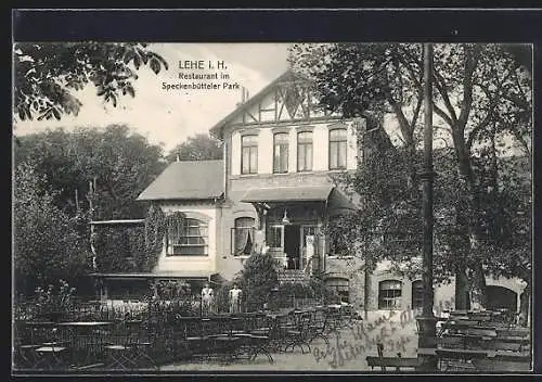 AK Lehe / H., Restaurant im Speckenbütteler Park mit Gartenlokal