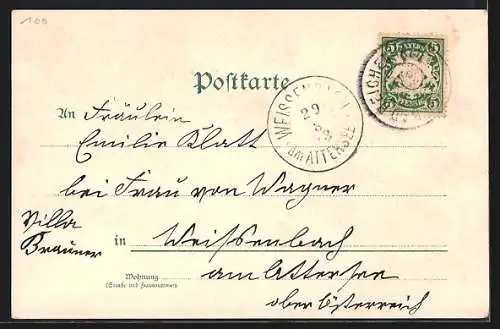 Lithographie Reichenhall, BAd Kirchberg, Colonnade, St. Zeno, Brunnenkapelle