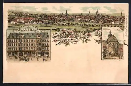 Lithographie Hildesheim, Auswahl, 1000 jähr. Rosenstock