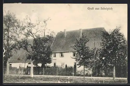 AK Schelploh, Gutshaus, Seitenansicht