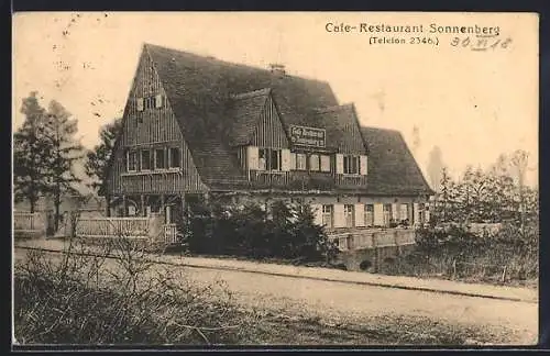 AK Pforzheim, Café-Restaurant Sonnenberg