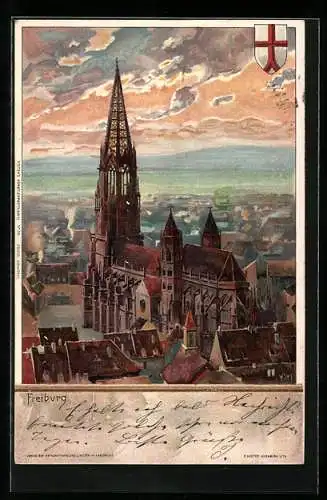 Künstler-AK Heinrich Kley: Freiburg, Motiv vom Münster