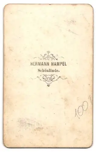 Fotografie Hermann Hampel, Schönlinde, elegante Dame im Biedermeierkleid höfisch gekleidet