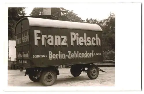 Fotografie Schauer, Berlin-Zehlendorf, Lastwagen-Gliederzug Anhänger Fa. Franz Pietsch in Berlin-Zehlendorf