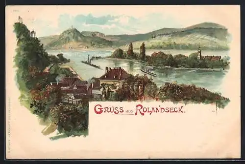 Lithographie Rolandseck, Gesamtansicht