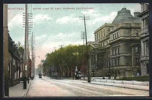 AK Montreal, Notre Dame Street, showing Courthouse