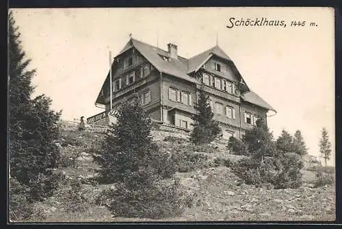 AK Schöcklhaus, Stubenberghaus aus der Froschperspektive