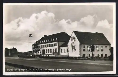 AK Hannover, Paul von Hindenburg-Jugendherberge, am Maschsee