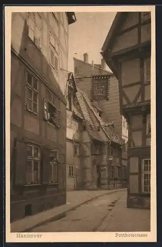 AK Hannover, Partie in der Potthofstrasse