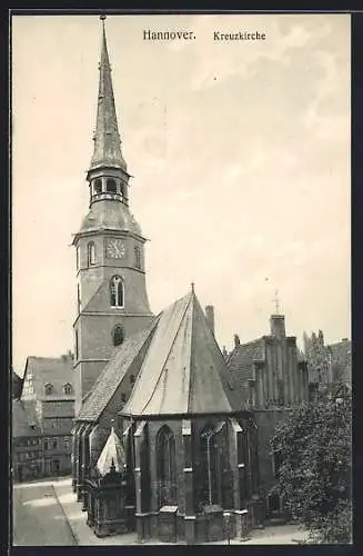 AK Hannover, Blick auf die Kreuzkirche