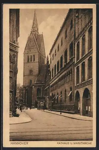 AK Hannover, Rathaus und Marktkirche