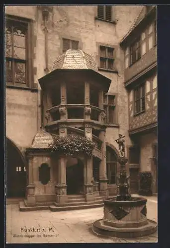 AK Alt-Frankfurt, Wendeltreppe im Römerhof