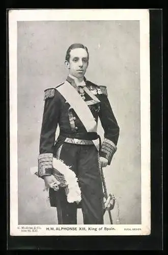 AK Alfons XIII., König von Spanien