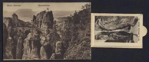 Zugbild-AK Lohmen / Sächs. Schweiz, Basteibrücke, Bastei-Tor