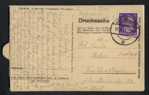 Zugbild-AK Bad Nauheim, Kurhaus, Partie an der Usa mit Gradirwerk