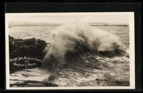 AK Anchor Head /Weston-s-Mare, Rough Sea