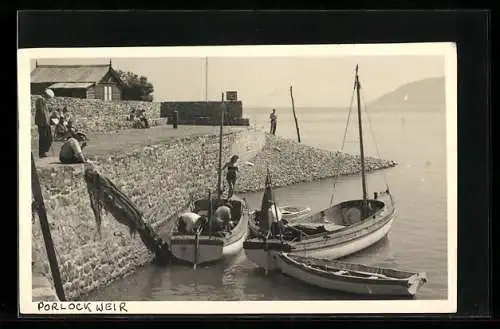 AK Porlock Weir, Docked Sailboats