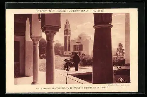 AK Paris, Exposition coloniale internationale 1931, Pavillon de l`Algerie, vu du Pavillon Officiel de l a Tunisie