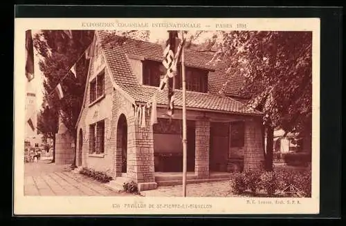 AK Paris, Exposition coloniale internationale 1931, Pavillon de St-Pierre-et-Miquelon