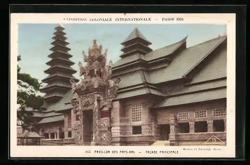 AK Paris, Exposition coloniale internationale 1931, Pavillon du Pays-Bas, Facade Principale