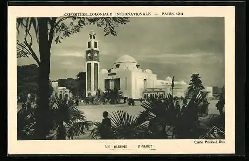 AK Paris, Exposition coloniale internationale 1931, Algerie - Minaret