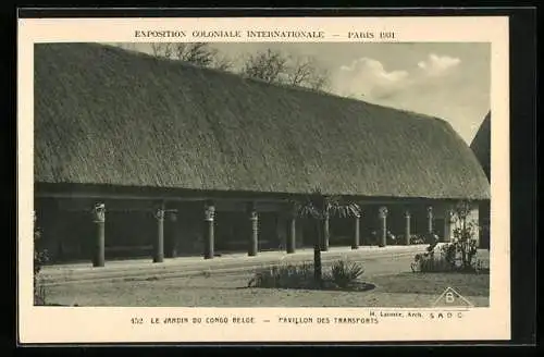 AK Paris, Exposition coloniale internationale 1931, Le Jardin du Congo Belge - Pavillon des Transport